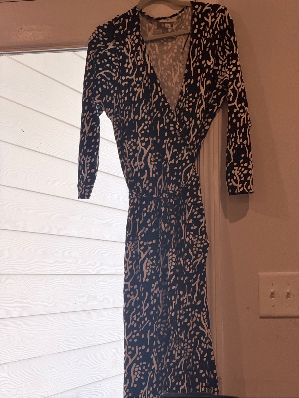 Target Black and White Abstract Wrap Dress